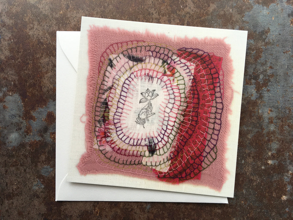 embroidery art post card