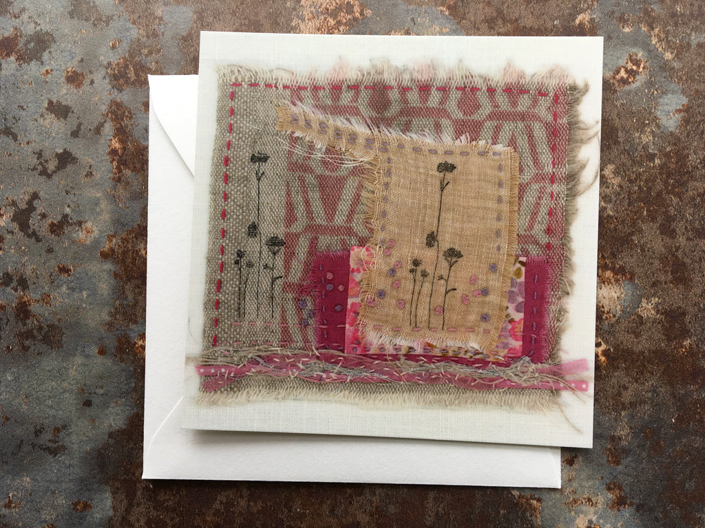textile art post card