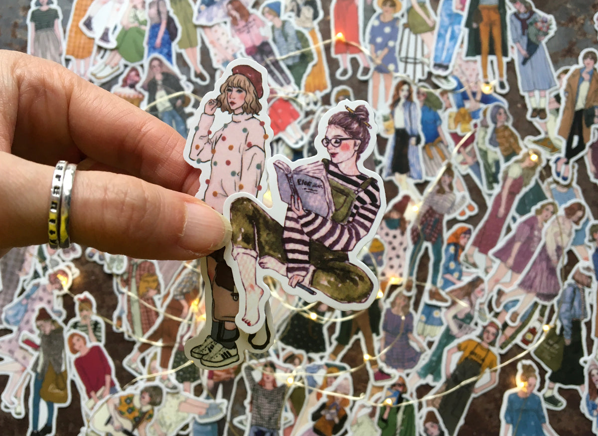 People' sticker collection for modern art journaling – BluebellHillCrafts