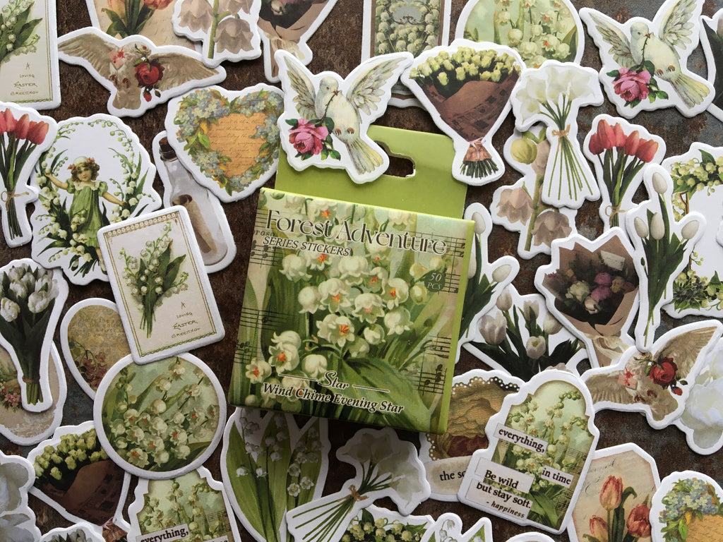 Tulip stickers for journaling