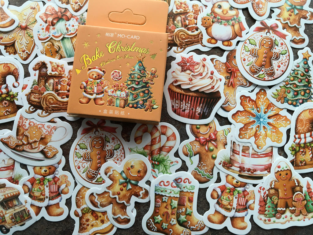 'Christmas Baking' sticker box