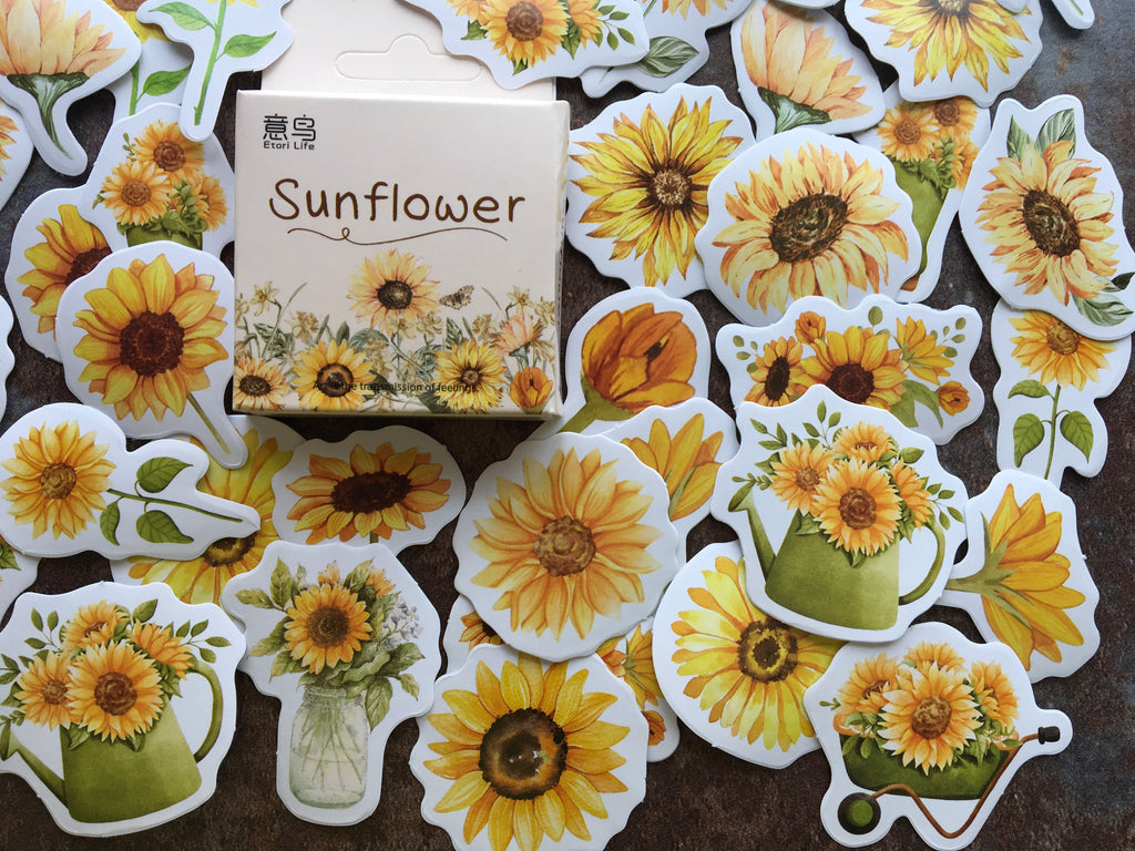 'Yellow Sunflowers' sticker box