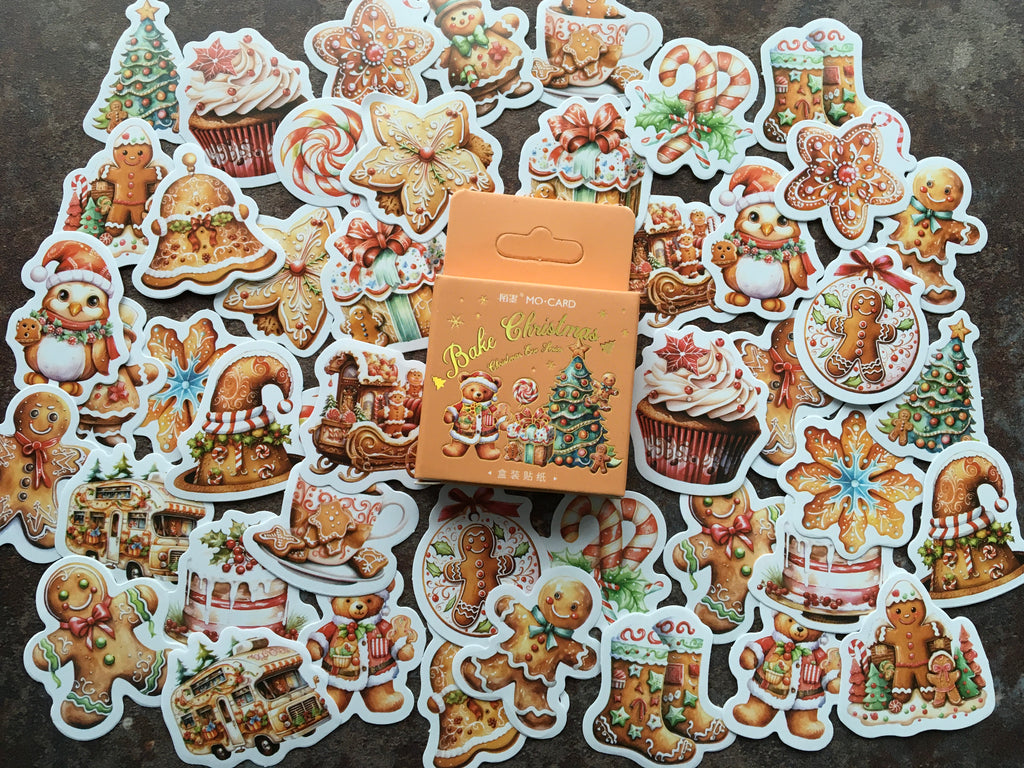 Christmas baking stickers for card making