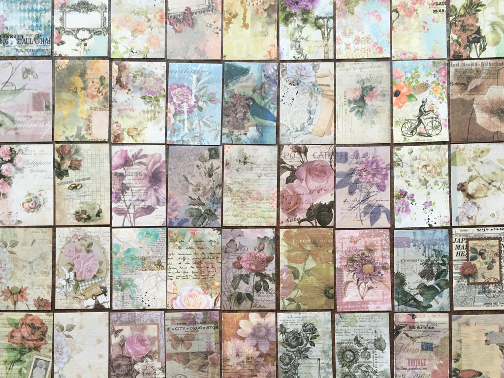 'Collage Florals' sticker booklet (50pcs)