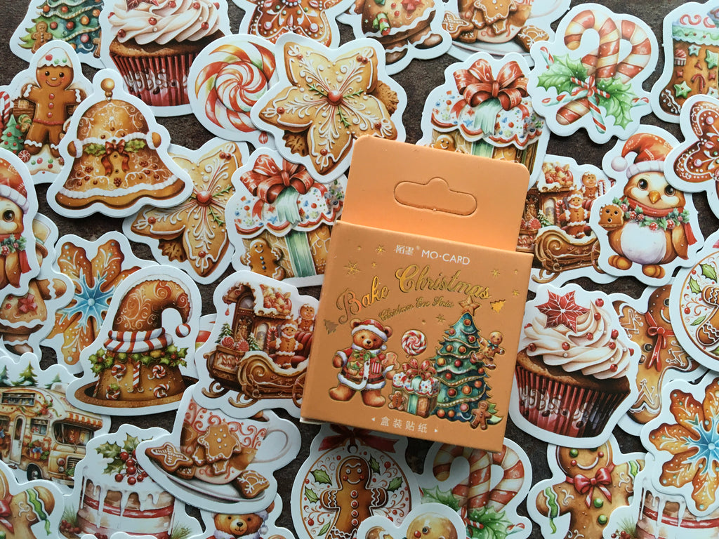 'Christmas Baking' sticker box