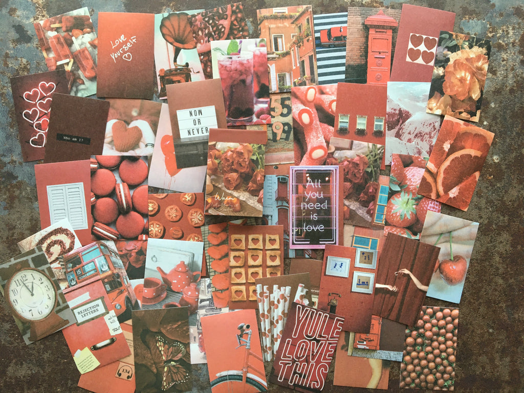 'Modern Red Aesthetic' sticker booklet (50pcs)