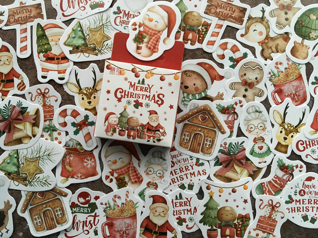 'Merry Christmas' sticker box