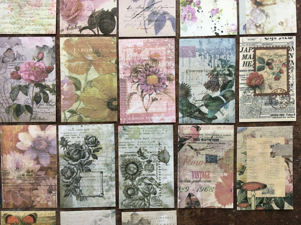 'Collage Florals' sticker booklet (50pcs)