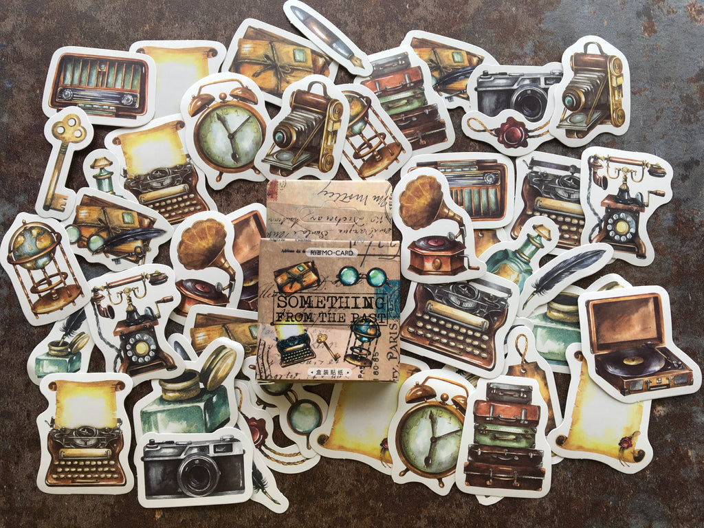 'Something from the past' themed sticker box