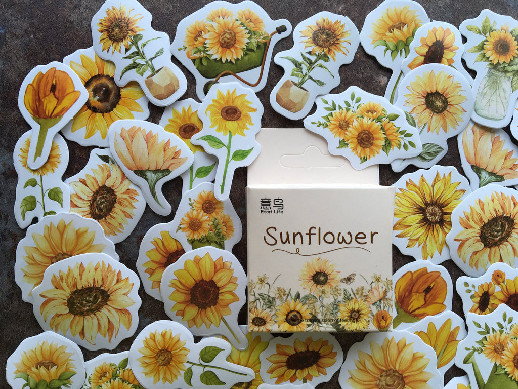 'Yellow Sunflowers' sticker box