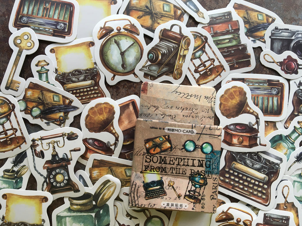 'Something from the past' themed sticker box