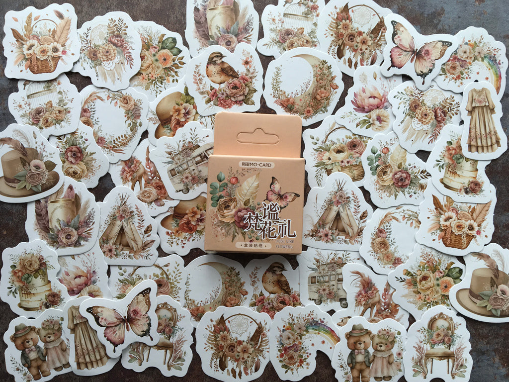 'Wild Western florals' sticker box