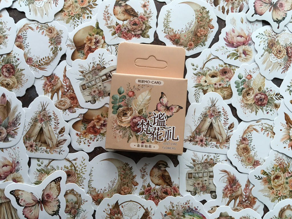 'Wild Western florals' sticker box