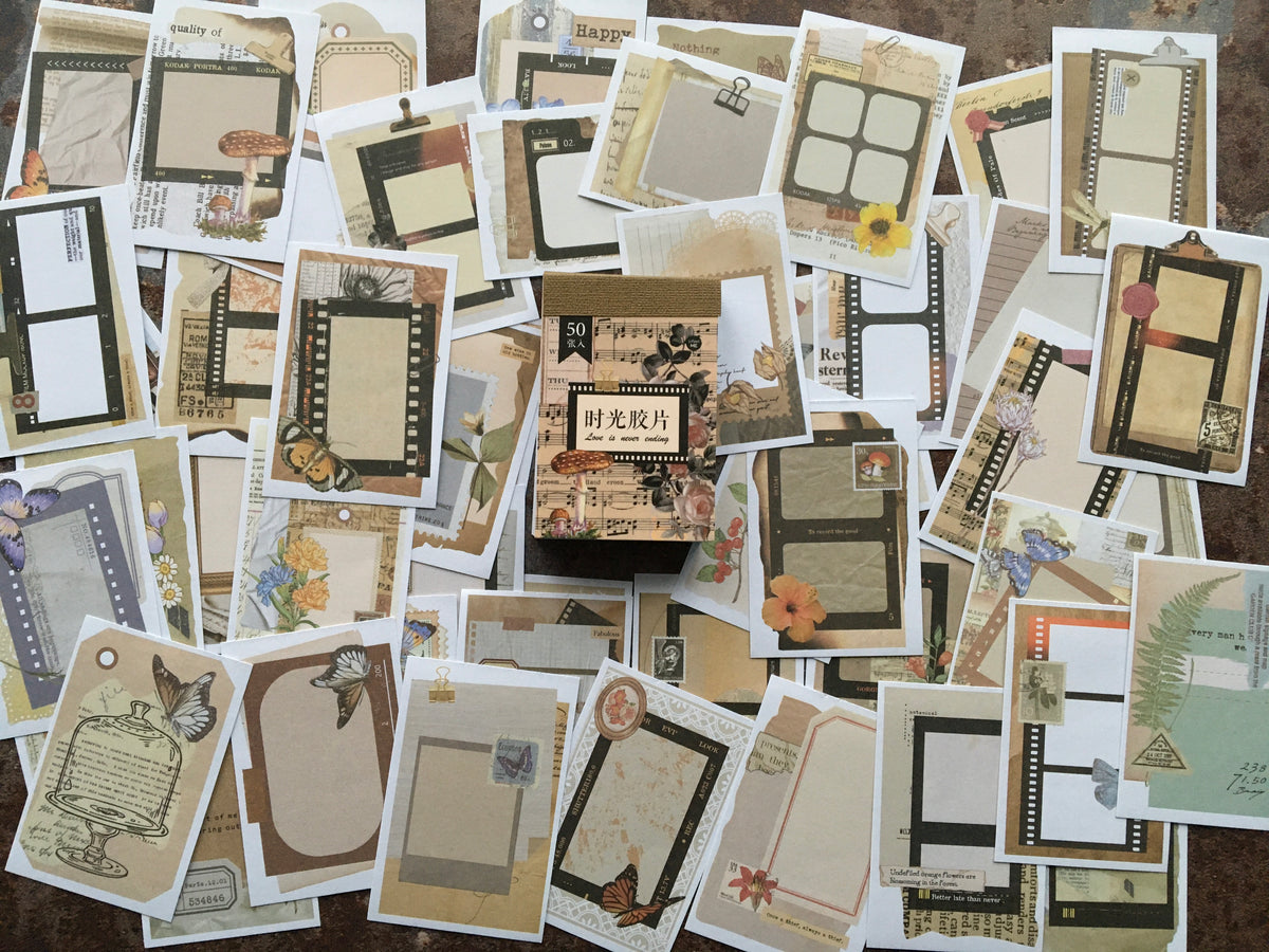 50pcs sticker booklet for modern collage style journaling ...