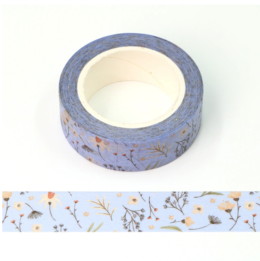'Blue Meadow Florals' washi tape