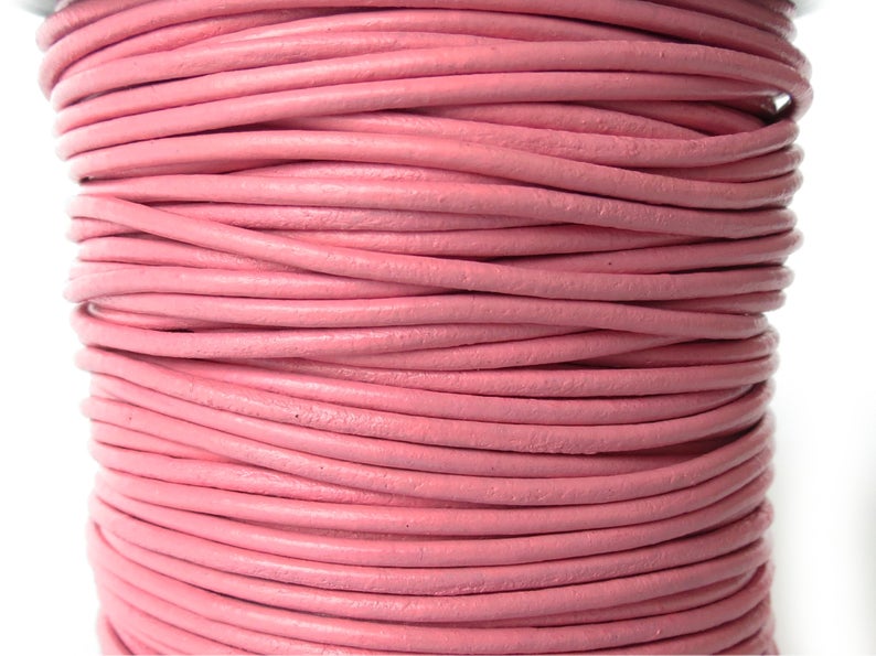 1.5mm pink leather cord
