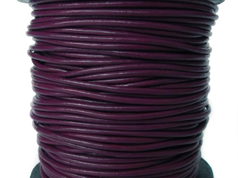 1.5mm purple leather cord for jewellery making