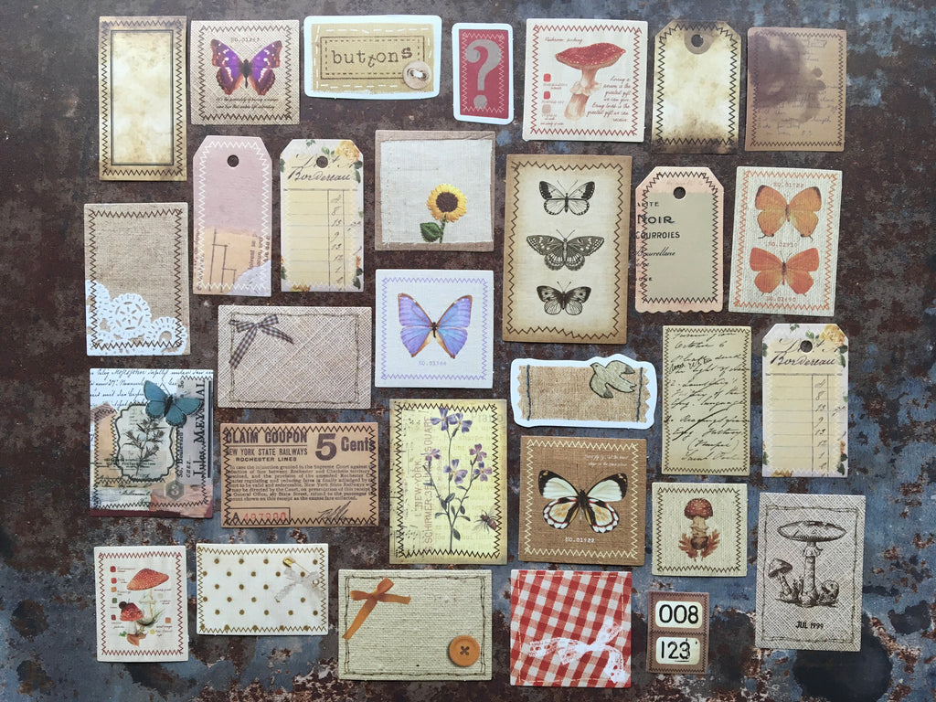 vintage butterfly stickers