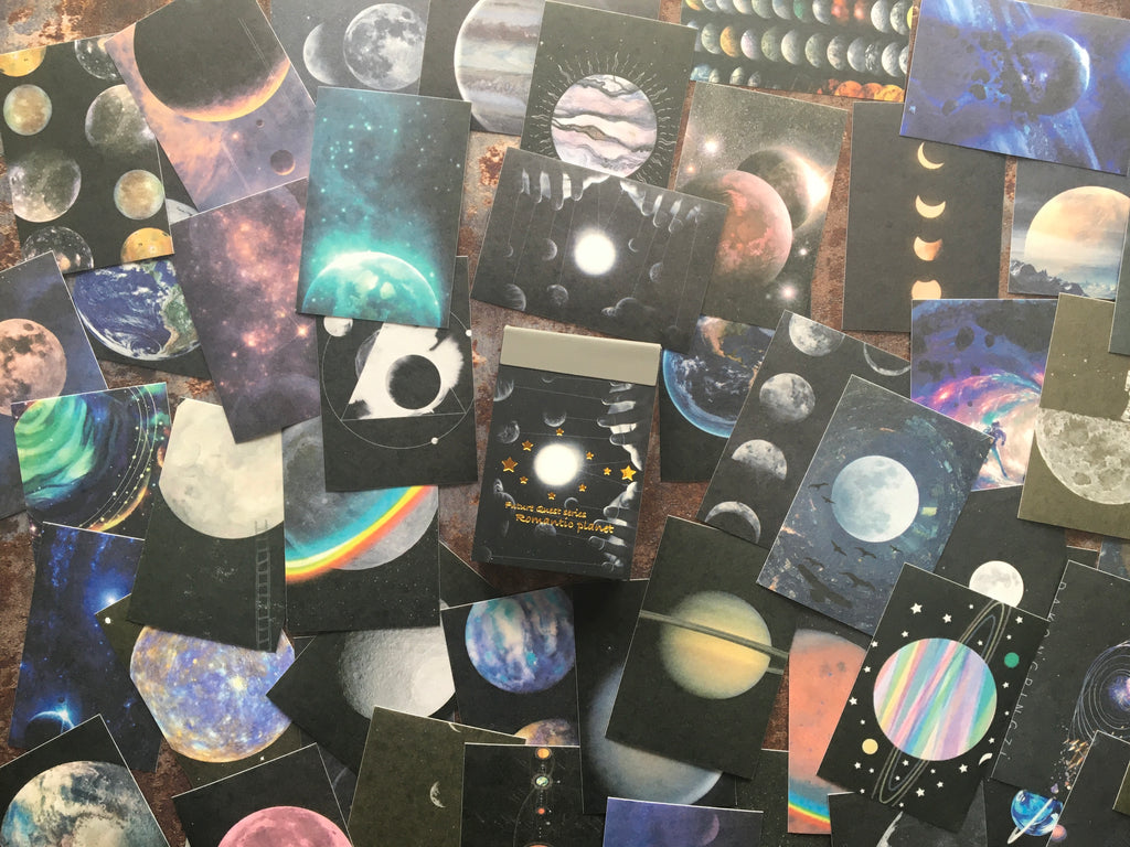 planet galaxy stickers for paper crafting