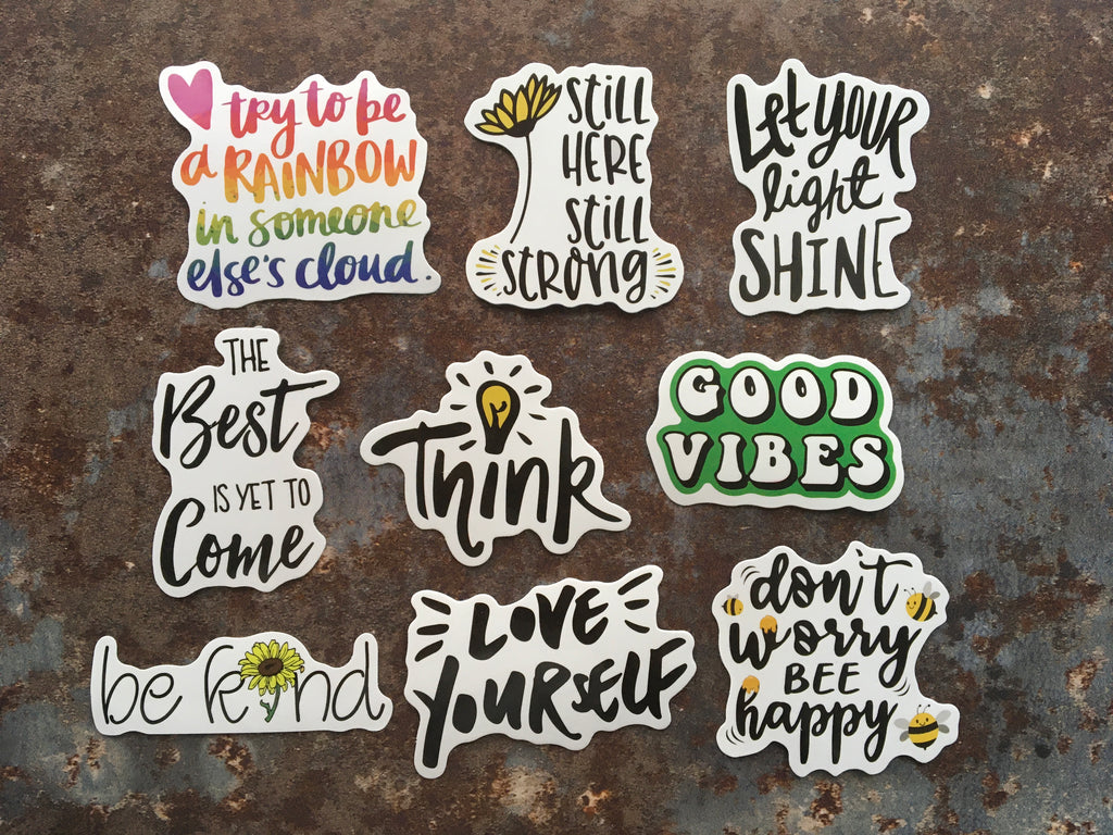 Motivational vinyl sticker set (A)