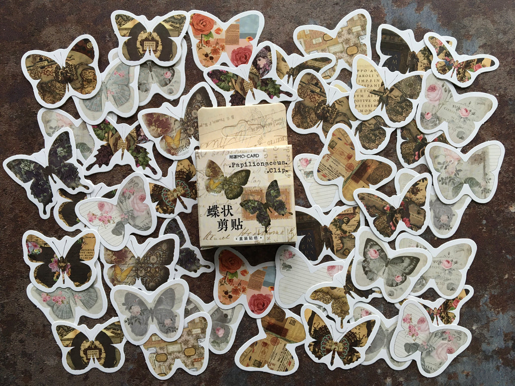 'Collage butterflies' sticker box