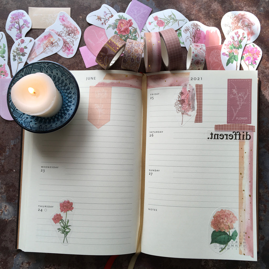 floral journal decoration