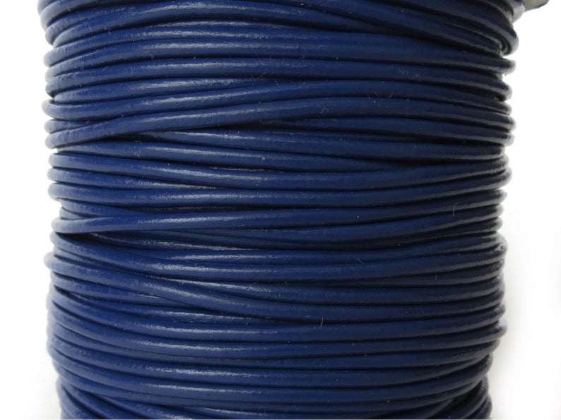 2mm blue violet leather cord
