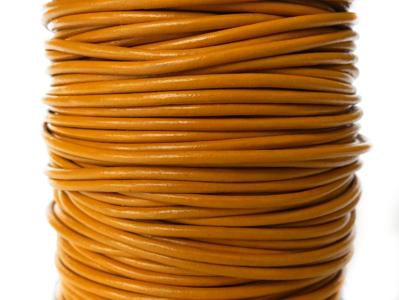 2mm marigold leather cord