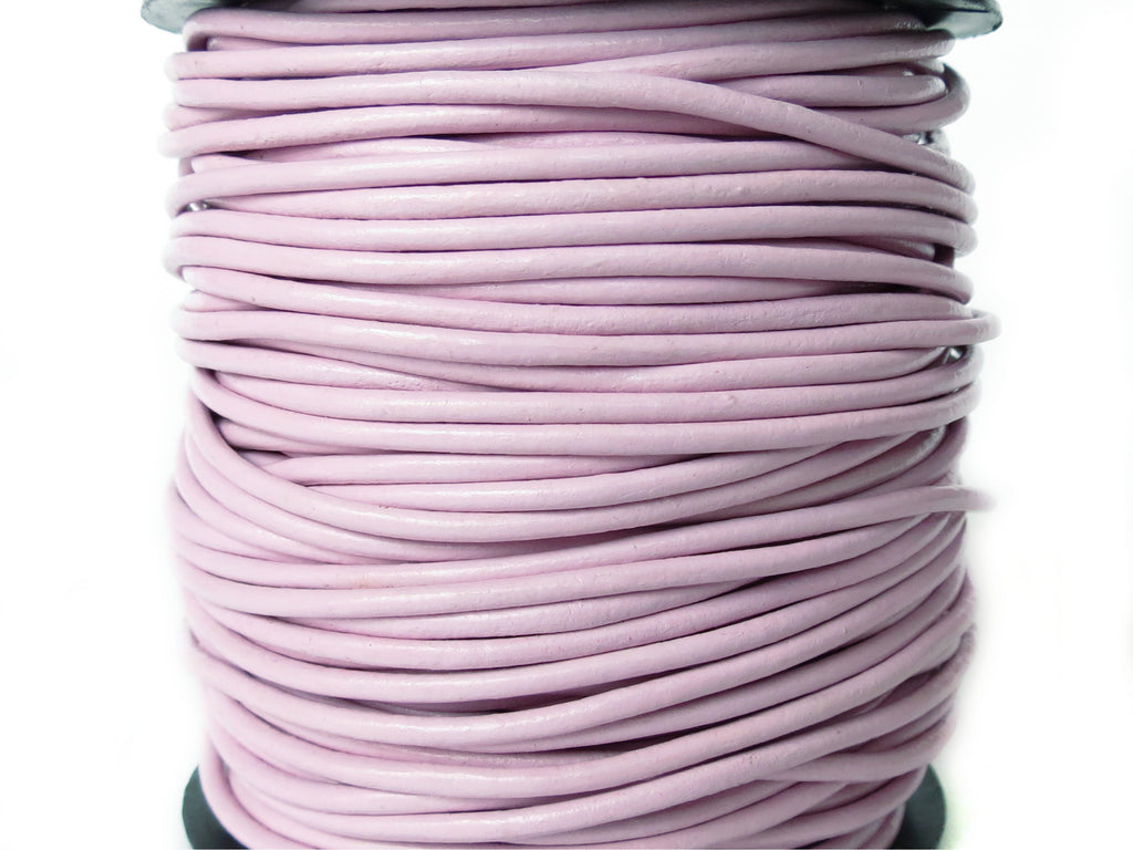 2mm pale pink leather cord