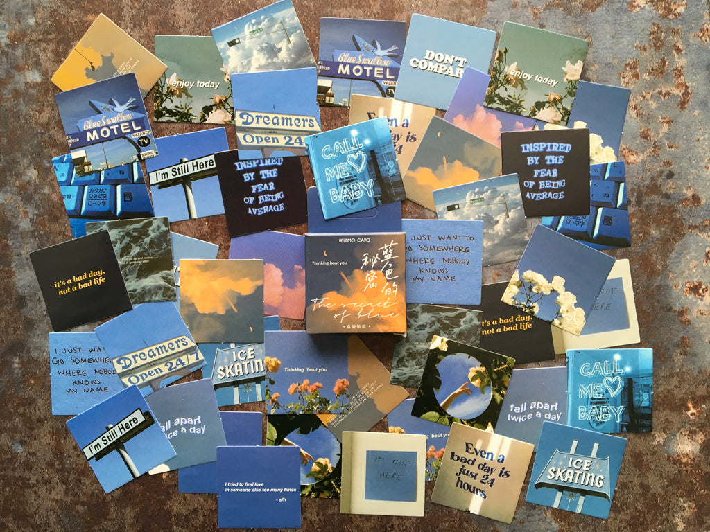 blue quotes stickers for journaling