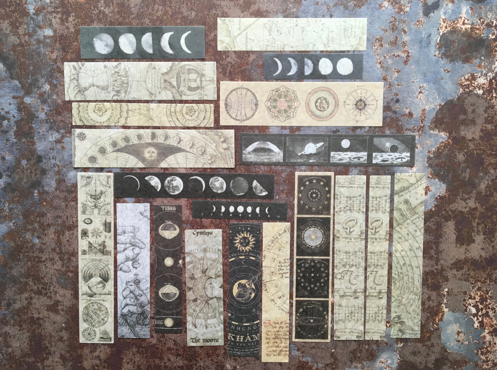 moon phases sticker collection