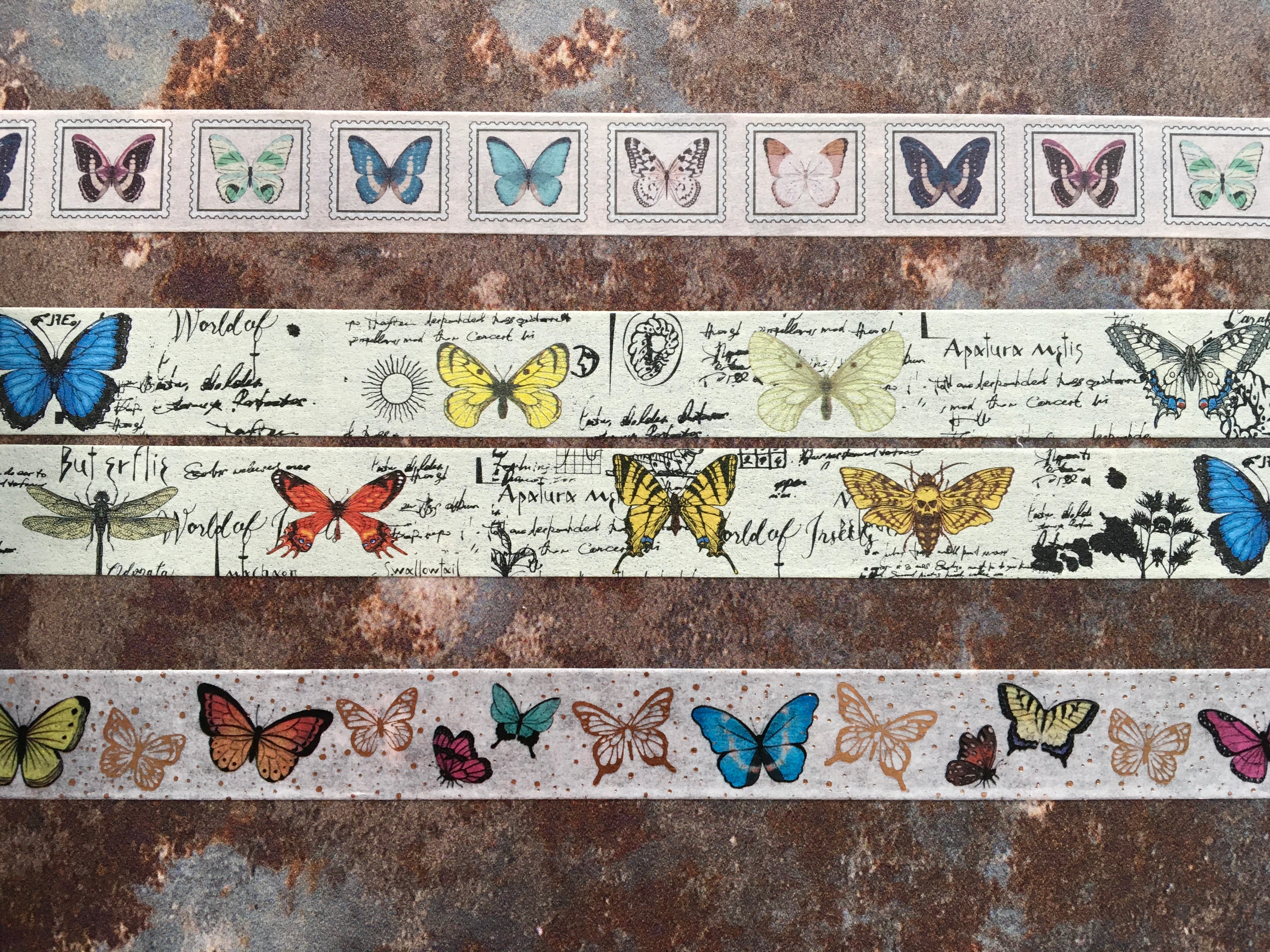 Butterflies Washi Tape | Foil Butterflies Washi Tape | neutral Butterfly