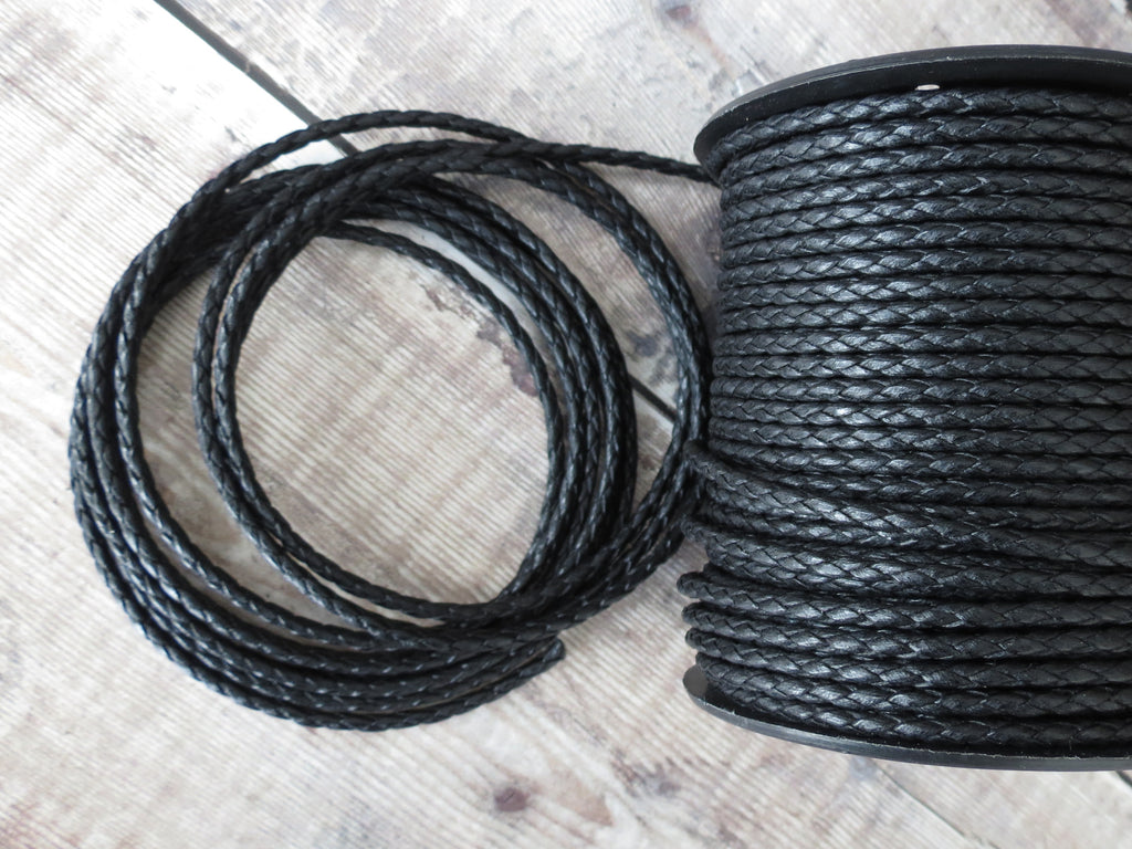 black cotton bolo cord