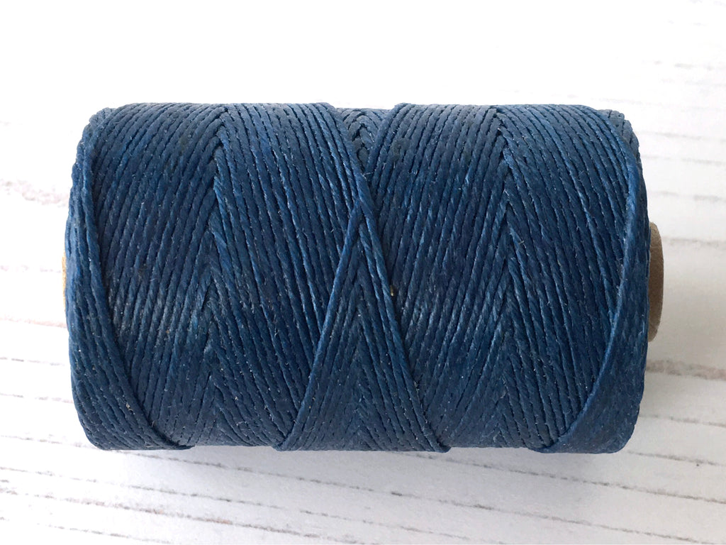 4-ply Irish waxed linen cord ROYAL BLUE