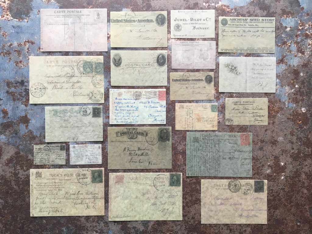 'Vintage postcards' sticker collection