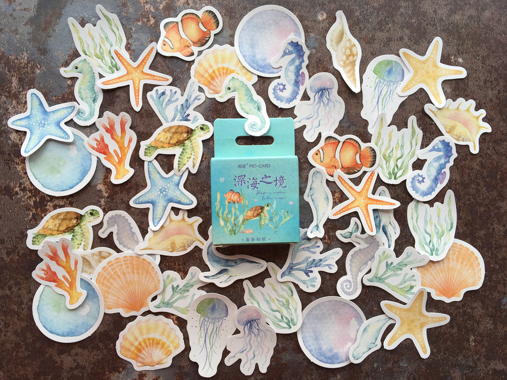 sea life stickers for journaling