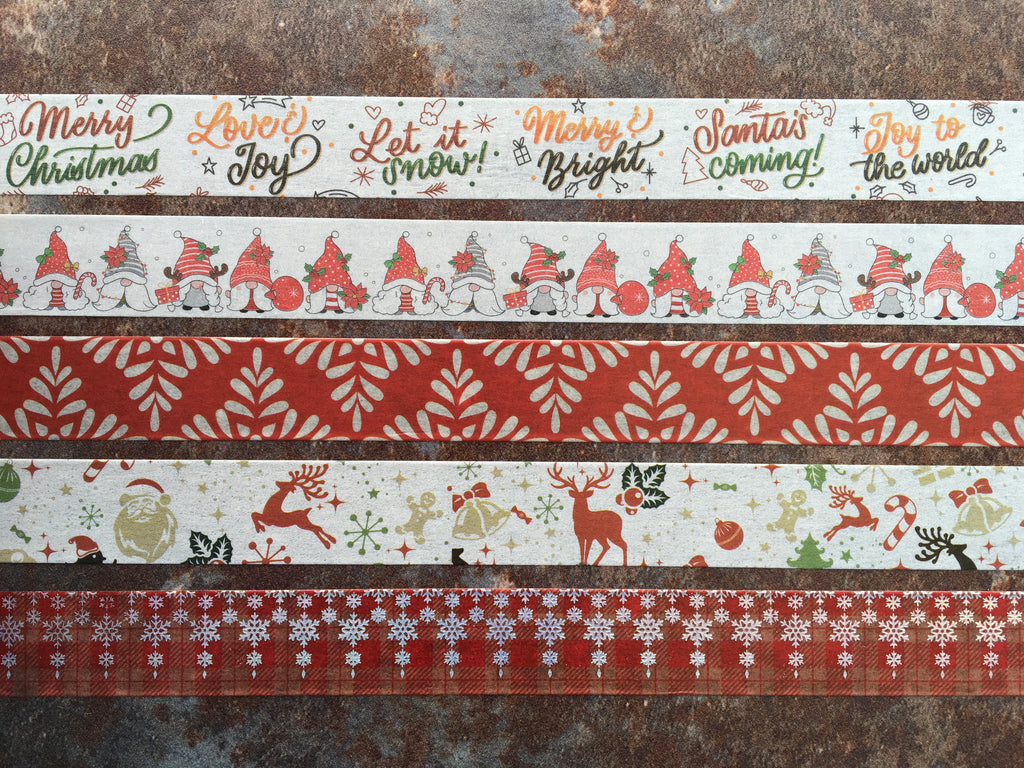 Christmas themed washi tape collection