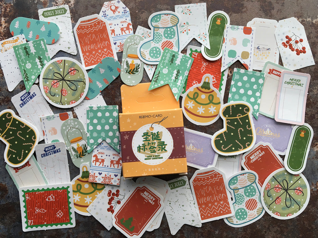 Christmas stickers for gift wrapping