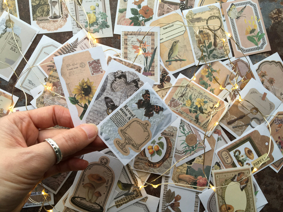 50pcs sticker booklet for modern collage style journaling ...
