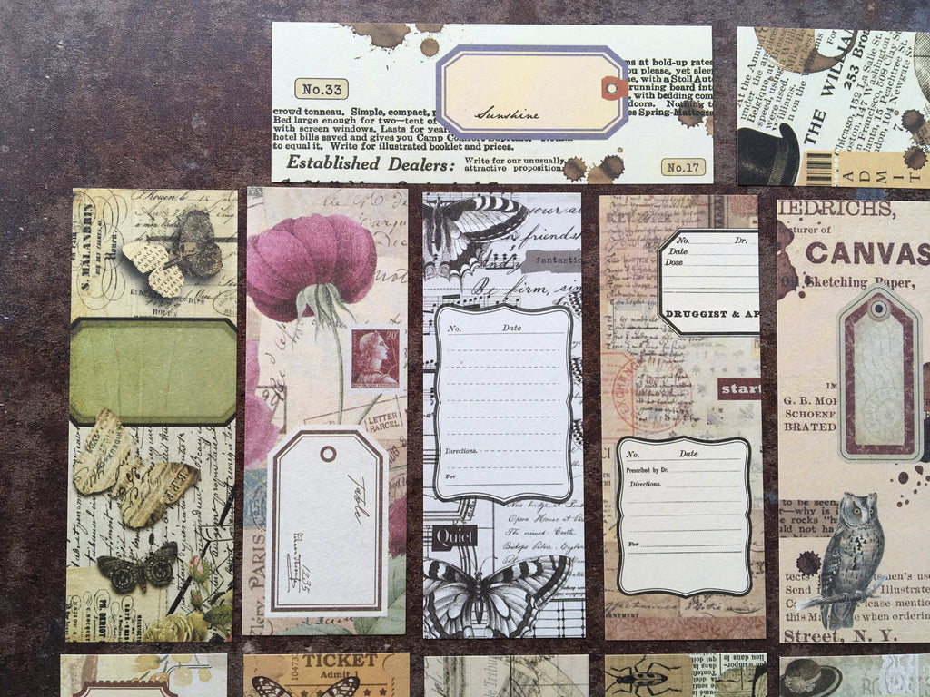 'Vintage collage style' background papers