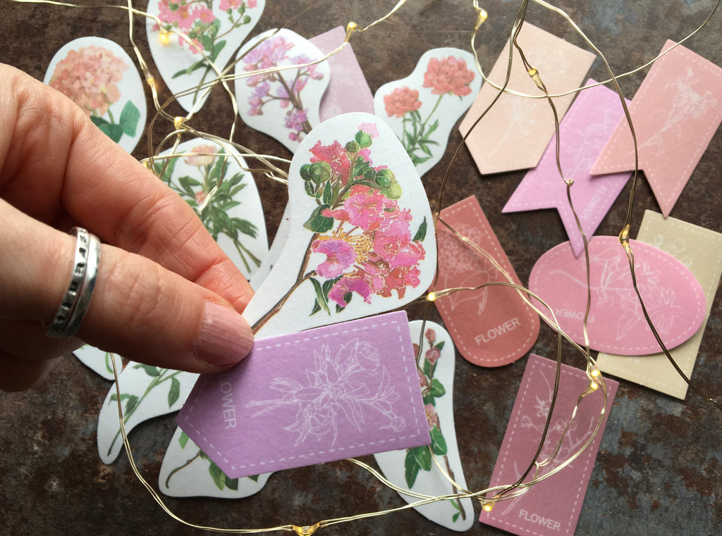 floral stickers for journaling