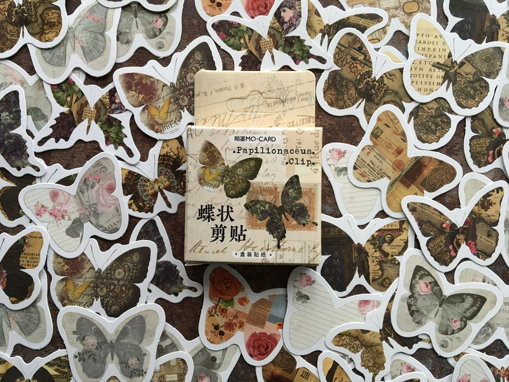 'Collage butterflies' sticker box