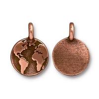 Earth charm by TierraCast in antiqued copper finish