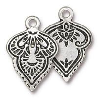 Mehndi charm by TierraCast in antique silver finish