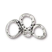 Intermix 3 Ring Link by TierraCast in antique silver finish