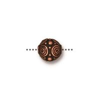 Spirals bead by TierraCast antiqued copper finish, 8mm