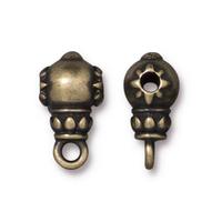 Lotus Guru bead by TierraCast in oxidised brass finish