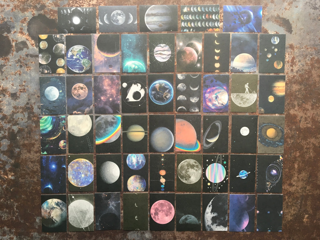 stars & planets stickers for journaling 