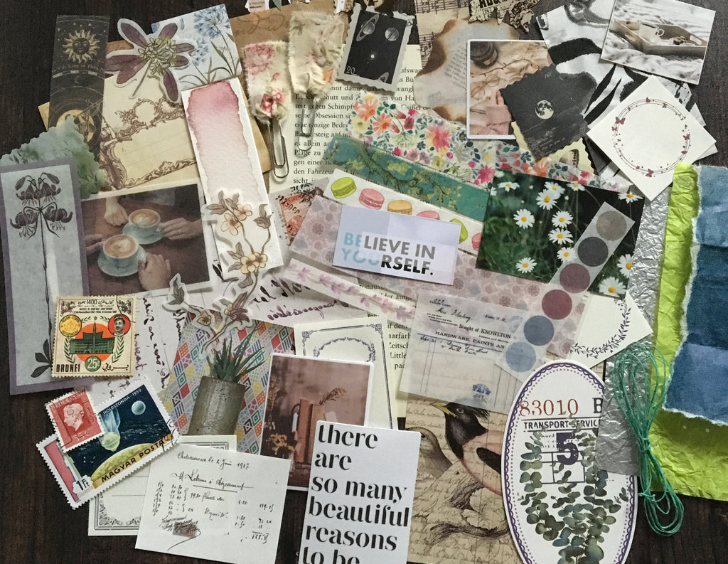 mixed media collage supplies