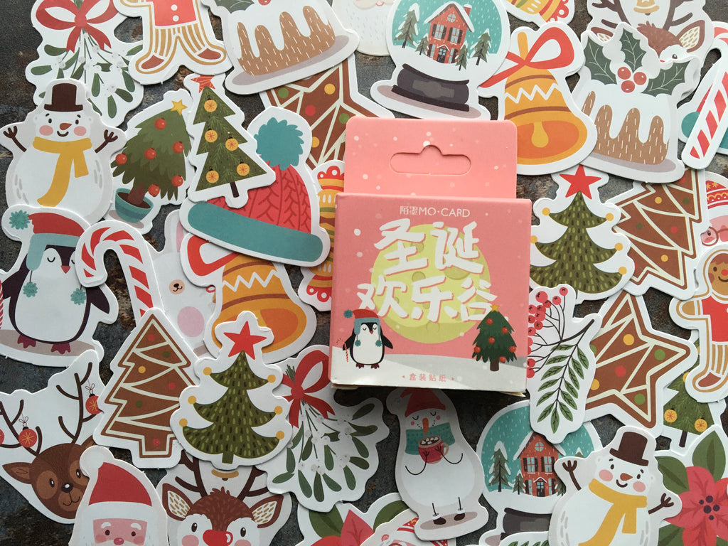 'Christmas Illustrations' sticker box